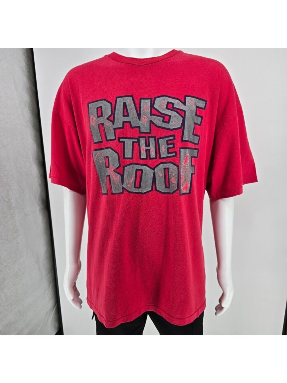 Vintage "1990s Raise The Roof It's Playoff Time!" Single Stitch T-Shirt (2XL)